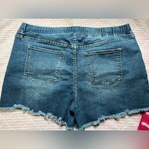 YMI Blue Denim Frayed Hem Shorts